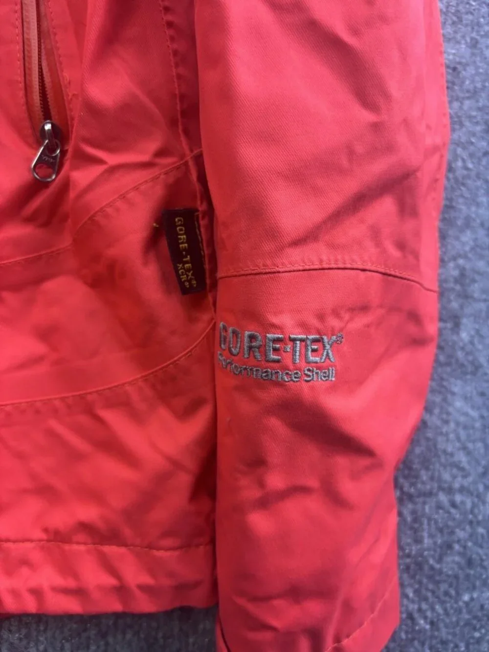The North Face Jacket Womens Large Red GORE-TEX Hooded Rain Coat Zip Pockets - Picture 7 of 8